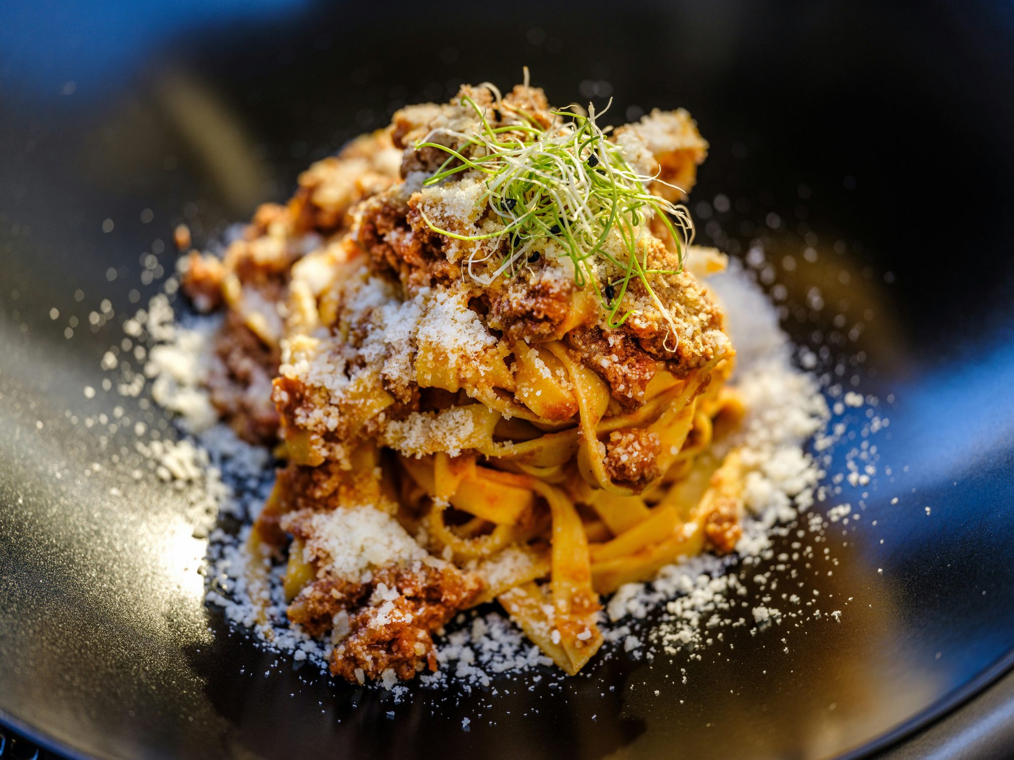 House-made pasta plate at Bottega Bar